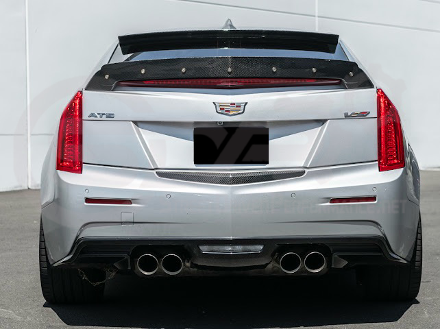 2013-2018 CADILLAC ATS / ATS-V SEDAN | FACTORY STYLE CARBON FIBER REAR TRUNK DECKLID APPLIQUÉ INSERT TRIM REPLACEMENT